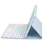 Capa de Couro com Teclado Bluetooth, Touchpad e Slot para Caneta com Sensação de Pele T07B-AS, para iPad 9.7 2018&2017 / Pro 9.7 / Air 2, para iPad 10.2 2021&2020&2019/Air 2019/Pro 10.5, para iPad Air 11 2025 / 2024 / Pro 11 2021&2020&2018