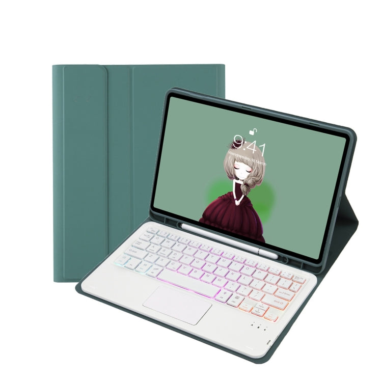 Capa de Couro com Teclado Bluetooth, Touchpad e Slot para Caneta com Sensação de Pele T07B-AS, para iPad 9.7 2018&2017 / Pro 9.7 / Air 2, para iPad 10.2 2021&2020&2019/Air 2019/Pro 10.5, para iPad Air 11 2025 / 2024 / Pro 11 2021&2020&2018