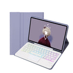 Capa de Couro com Teclado Bluetooth, Touchpad e Slot para Caneta com Sensação de Pele T07B-AS, para iPad 9.7 2018&2017 / Pro 9.7 / Air 2, para iPad 10.2 2021&2020&2019/Air 2019/Pro 10.5, para iPad Air 11 2025 / 2024 / Pro 11 2021&2020&2018