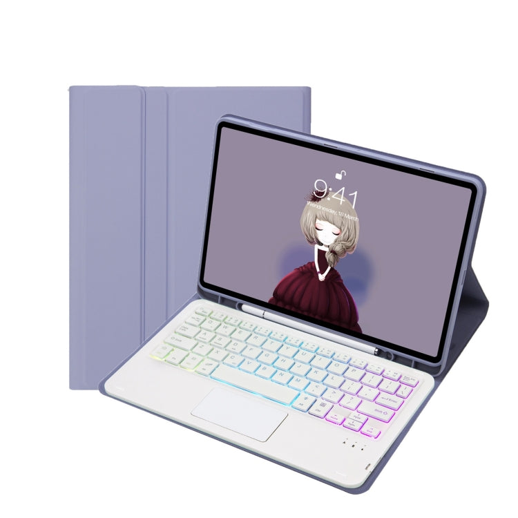 Capa de Couro com Teclado Bluetooth, Touchpad e Slot para Caneta com Sensação de Pele T07B-AS, para iPad 9.7 2018&2017 / Pro 9.7 / Air 2, para iPad 10.2 2021&2020&2019/Air 2019/Pro 10.5, para iPad Air 11 2025 / 2024 / Pro 11 2021&2020&2018