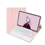 Capa de Couro com Teclado Bluetooth, Touchpad e Slot para Caneta com Sensação de Pele T07B-AS, para iPad 9.7 2018&2017 / Pro 9.7 / Air 2, para iPad 10.2 2021&2020&2019/Air 2019/Pro 10.5, para iPad Air 11 2025 / 2024 / Pro 11 2021&2020&2018