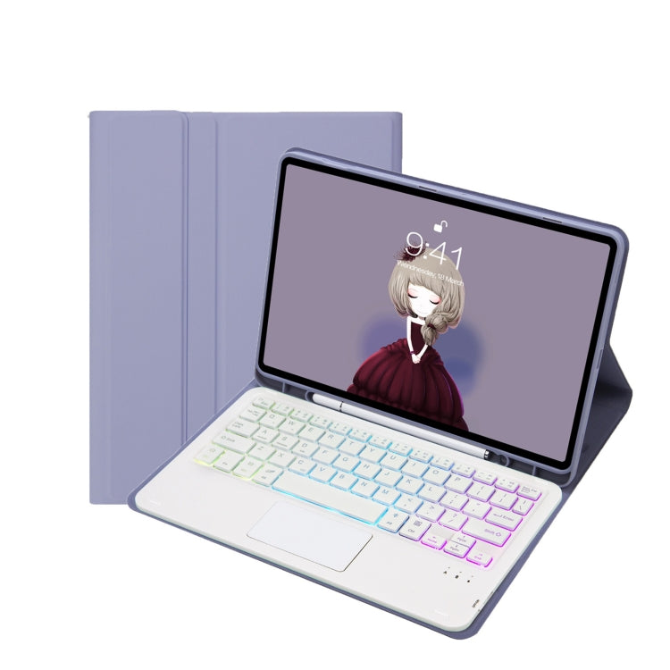 Capa de Couro com Teclado Bluetooth, Touchpad e Slot para Caneta com Sensação de Pele T07B-AS, para iPad 9.7 2018&2017 / Pro 9.7 / Air 2, para iPad 10.2 2021&2020&2019/Air 2019/Pro 10.5, para iPad Air 11 2025 / 2024 / Pro 11 2021&2020&2018
