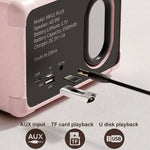 HM11 PLUS Altifalante Bluetooth Sem Fios Mini Retro Portátil HIFI, HM11 PLUS (Amarelo), HM11 PLUS (Preto), HM11 PLUS (Roxo), HM11 PLUS (Rosa), HM11 PLUS (Verde)