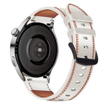 Tricolor Stitching Genuine Leather Watch Band, For Huawei Watch GT 3