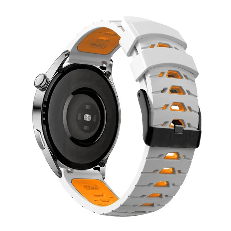 Correia de Relógio de Silicone com Três Fileiras de Orifícios em Forma Trapezoidal, Para Samsung Galaxy Watch 4 / Watch4 Classic, Para Samsung Galaxy Watch 42mm, Para Samsung Galaxy Watch 46mm, Para Samsung Galaxy Watch Active