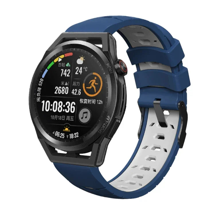 Correia de Relógio de Silicone com Três Fileiras de Orifícios em Forma Trapezoidal, Para Samsung Galaxy Watch 4 / Watch4 Classic, Para Samsung Galaxy Watch 42mm, Para Samsung Galaxy Watch 46mm, Para Samsung Galaxy Watch Active