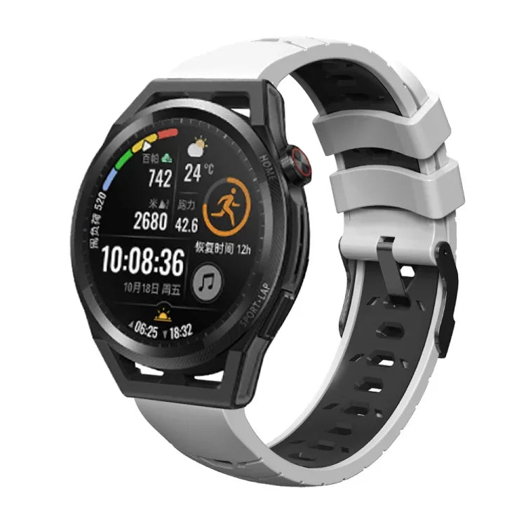 Correia de Relógio de Silicone com Três Fileiras de Orifícios em Forma Trapezoidal, Para Samsung Galaxy Watch 4 / Watch4 Classic, Para Samsung Galaxy Watch 42mm, Para Samsung Galaxy Watch 46mm, Para Samsung Galaxy Watch Active