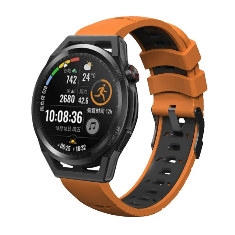 Correia de Relógio de Silicone com Três Fileiras de Orifícios em Forma Trapezoidal, Para Samsung Galaxy Watch 4 / Watch4 Classic, Para Samsung Galaxy Watch 42mm, Para Samsung Galaxy Watch 46mm, Para Samsung Galaxy Watch Active