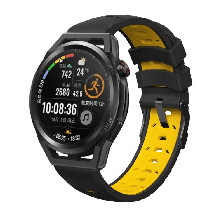 Correia de Relógio de Silicone com Três Fileiras de Orifícios em Forma Trapezoidal, Para Samsung Galaxy Watch 4 / Watch4 Classic, Para Samsung Galaxy Watch 42mm, Para Samsung Galaxy Watch 46mm, Para Samsung Galaxy Watch Active