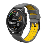 Correia de Relógio de Silicone com Três Fileiras de Orifícios em Forma Trapezoidal, Para Samsung Galaxy Watch 4 / Watch4 Classic, Para Samsung Galaxy Watch 42mm, Para Samsung Galaxy Watch 46mm, Para Samsung Galaxy Watch Active