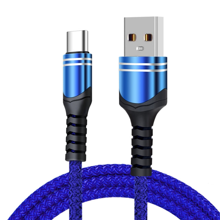 Cabo USB de carregamento trançado estilo 6A, comprimento do cabo: 1m, USB-C / Tipo-C, Micro USB, 8 pinos