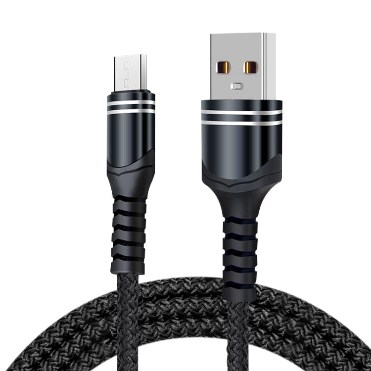 Cabo USB de carregamento trançado estilo 6A, comprimento do cabo: 1m, USB-C / Tipo-C, Micro USB, 8 pinos