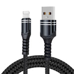 Cabo USB de carregamento trançado estilo 6A, comprimento do cabo: 1m, USB-C / Tipo-C, Micro USB, 8 pinos