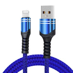 Cabo USB de carregamento trançado estilo 6A, comprimento do cabo: 1m, USB-C / Tipo-C, Micro USB, 8 pinos