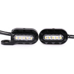 HP-Z058 Motorcycle Modified Rearview Mirror LED Turn Signal Light for Harley Sportsters XL 883 / 1200, For Honda / Yamaha / Kawasaki-Black White, Black, Electroplating White, Electroplating Black