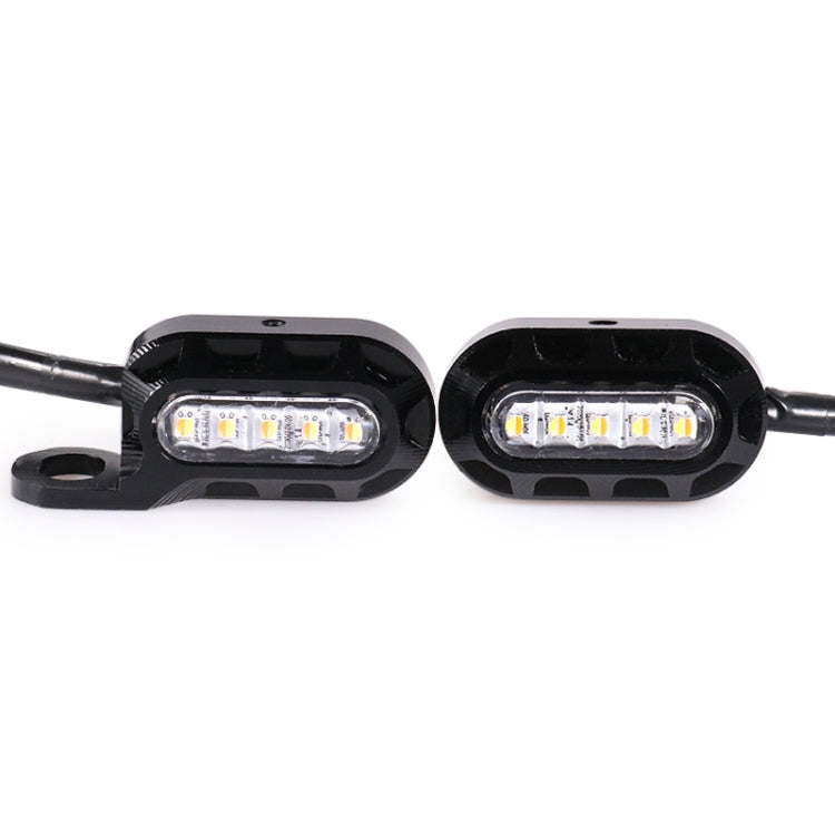 HP-Z058 Motorcycle Modified Rearview Mirror LED Turn Signal Light for Harley Sportsters XL 883 / 1200, For Honda / Yamaha / Kawasaki-Black White, Black, Electroplating White, Electroplating Black
