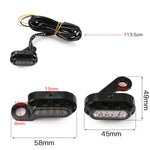 HP-Z058 Motorcycle Modified Rearview Mirror LED Turn Signal Light for Harley Sportsters XL 883 / 1200, For Honda / Yamaha / Kawasaki-Black White, Black, Electroplating White, Electroplating Black