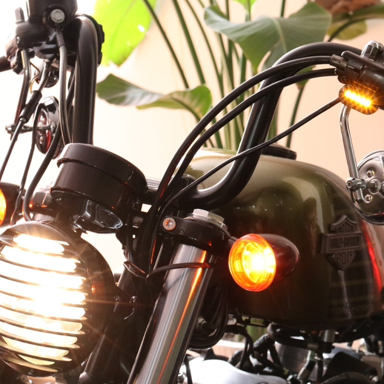 HP-Z058 Motorcycle Modified Rearview Mirror LED Turn Signal Light for Harley Sportsters XL 883 / 1200, For Honda / Yamaha / Kawasaki-Black White, Black, Electroplating White, Electroplating Black