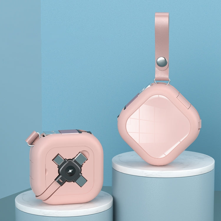 Cabo telescópico de carregamento 3 em 1 USB para 8 pinos + Micro USB + USB-C / Tipo-C com suporte para telemóvel