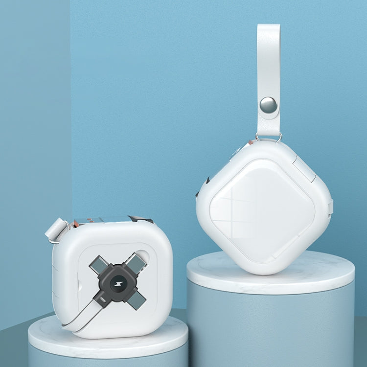 Cabo telescópico de carregamento 3 em 1 USB para 8 pinos + Micro USB + USB-C / Tipo-C com suporte para telemóvel