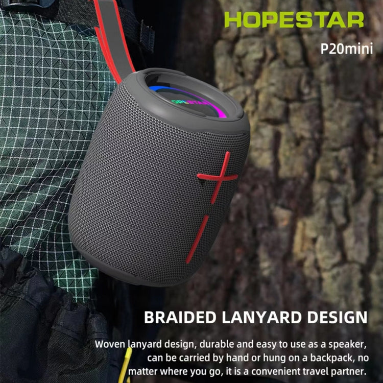 HOPESTAR P20 mini Altifalante Bluetooth Sem Fios Resistente à Água, P20 mini (Cinza), P20 mini (Azul), P20 mini (Preto), P20 mini (Vermelho)