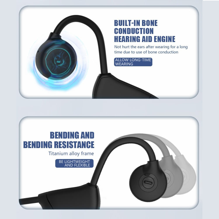 BH328 Auricular desportivo Bluetooth de condução óssea impermeável Bluetooth 5.3, BH328