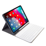 Capa de Couro com Teclado Bluetooth Magnético Destacável com Textura de Tecido e Flip Horizontal para iPad Pro 11 2020 / 2018 com Suporte e Suporte para Caneta, RK11, RK11D Retroiluminado