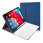 Capa de Couro com Teclado Bluetooth Magnético Destacável com Textura de Tecido e Flip Horizontal para iPad Pro 11 2020 / 2018 com Suporte e Suporte para Caneta, RK11, RK11D Retroiluminado