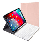 Capa de Couro com Teclado Bluetooth Magnético Destacável com Textura de Tecido e Flip Horizontal para iPad Pro 11 2020 / 2018 com Suporte e Suporte para Caneta, RK11, RK11D Retroiluminado