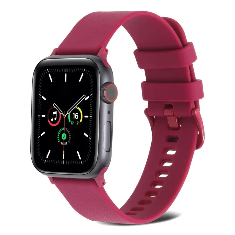 Correia de Relógio em Silicone com Trama Simples para Apple Watch Series, 7 41mm / 6&SE&5&4 40mm / 3&2&1 38mm, 7 45mm / 6&SE&5&4 44mm / 3&2&1 42mm