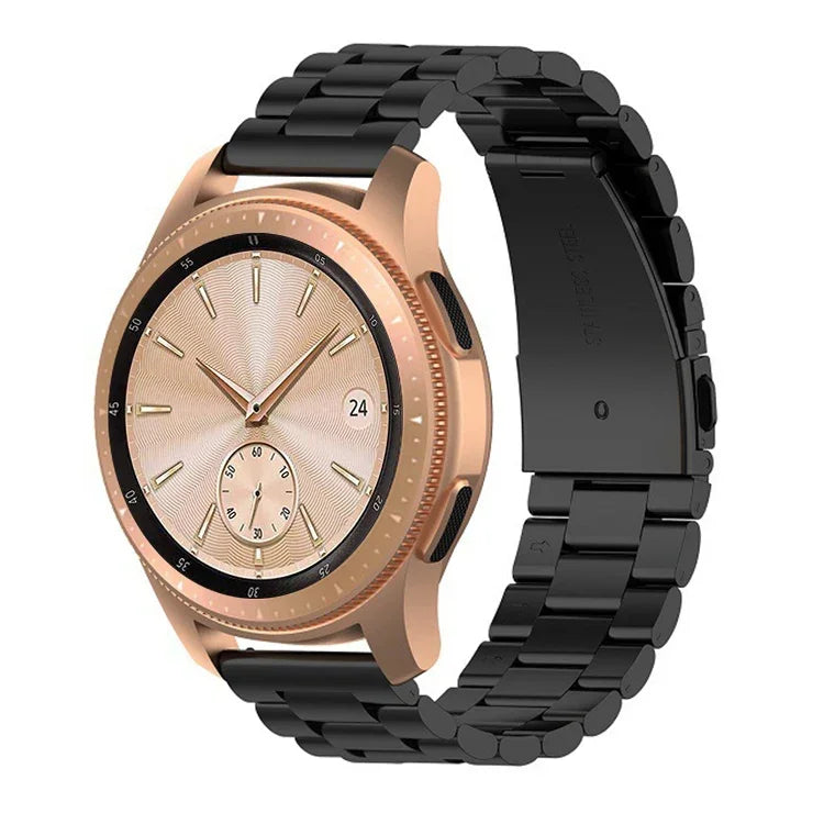 Correia de Relógio em Aço com Três Pérolas 46mm, Para Galaxy Watch