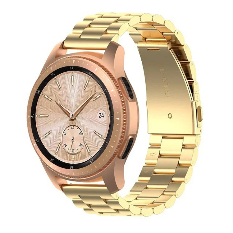 Correia de Relógio em Aço com Três Pérolas 46mm, Para Galaxy Watch
