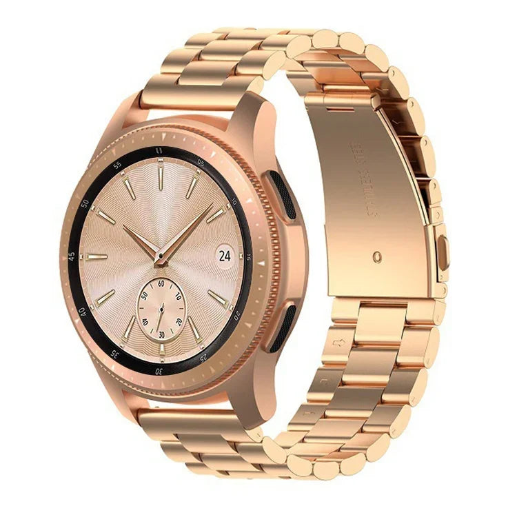 Correia de Relógio em Aço com Três Pérolas 46mm, Para Galaxy Watch