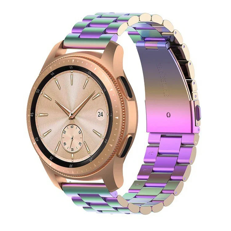 Correia de Relógio em Aço com Três Pérolas 46mm, Para Galaxy Watch