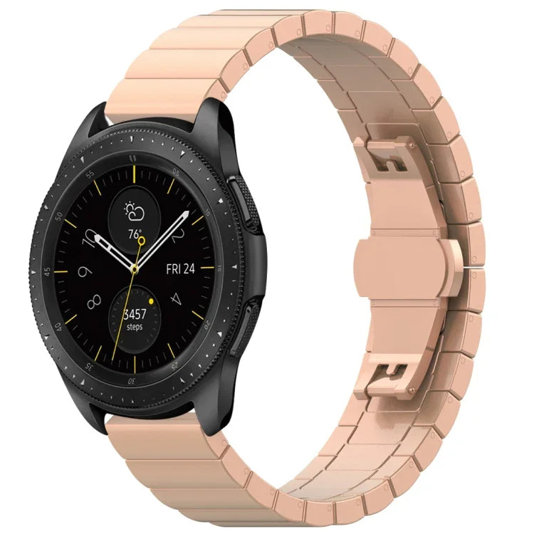 Correia em Aço Inoxidável 46mm com Fivela Borboleta, Para Galaxy Watch