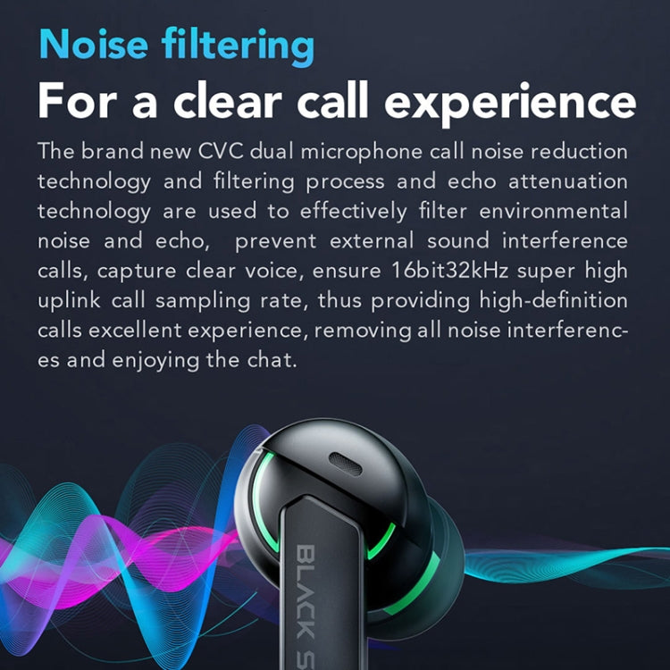 Auricular Bluetooth True Wireless com redução de ruído original Xiaomi Black Shark