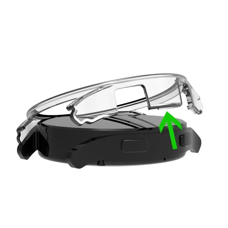 PC Frame Half-pack Watch Case with Scale, For Samsung Galaxy Watch4 40mm, For Samsung Galaxy Watch4 44mm