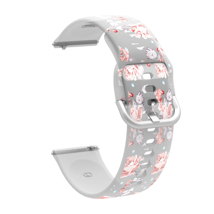 Correia de Relógio Transparente Impressa em TPU Silicone, Para Samsung Galaxy Watch4 20mm, Para Huawei Watch GT 3 Pro 22mm