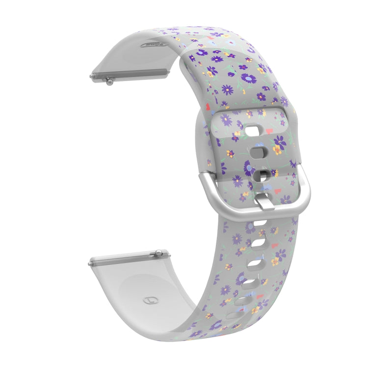 Correia de Relógio Transparente Impressa em TPU Silicone, Para Samsung Galaxy Watch4 20mm, Para Huawei Watch GT 3 Pro 22mm