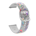 Correia de Relógio Transparente Impressa em TPU Silicone, Para Samsung Galaxy Watch4 20mm, Para Huawei Watch GT 3 Pro 22mm