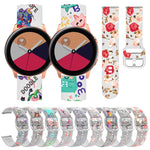 Correia de Relógio Transparente Impressa em TPU Silicone, Para Samsung Galaxy Watch4 20mm, Para Huawei Watch GT 3 Pro 22mm