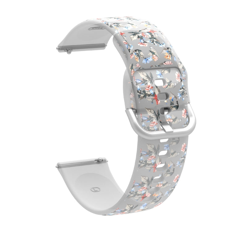 Correia de Relógio Transparente Impressa em TPU Silicone, Para Samsung Galaxy Watch4 20mm, Para Huawei Watch GT 3 Pro 22mm