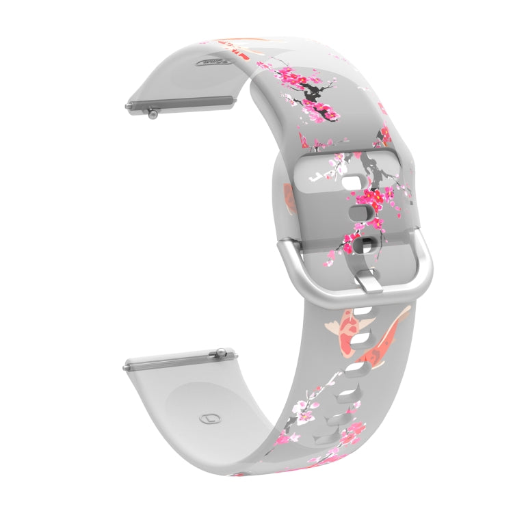 Correia de Relógio Transparente Impressa em TPU Silicone, Para Samsung Galaxy Watch4 20mm, Para Huawei Watch GT 3 Pro 22mm
