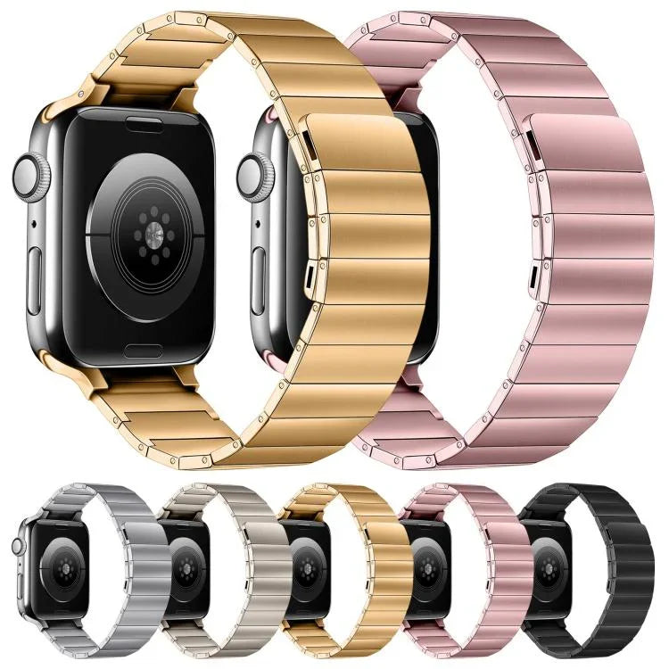 Correia de Relógio em Aço Magnético para Apple Watch Series, 7 41mm / 6&SE&5&4 40mm / 3&2&1 38mm, 7 45mm / 6&SE&5&4 44mm / 3&2&1 42mm
