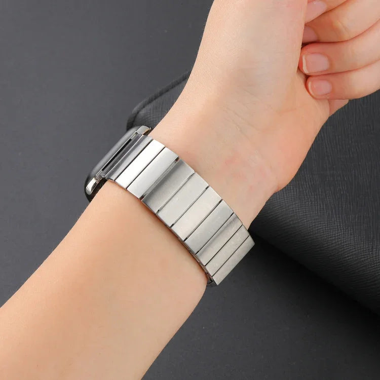Correia de Relógio em Aço Magnético para Apple Watch Series, 7 41mm / 6&SE&5&4 40mm / 3&2&1 38mm, 7 45mm / 6&SE&5&4 44mm / 3&2&1 42mm