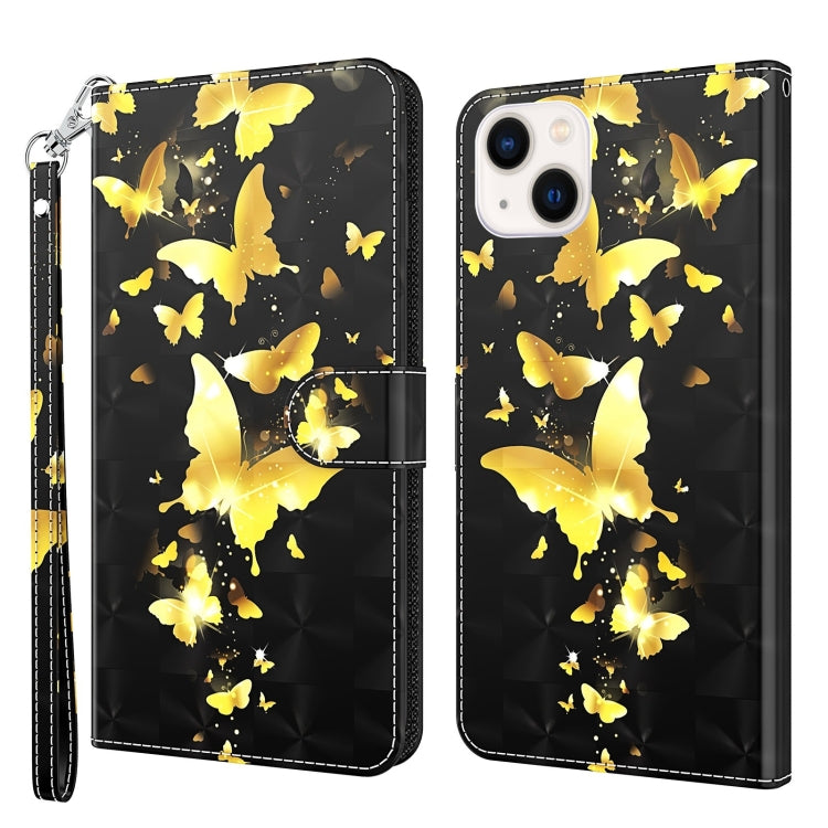 3D Painting Pattern Flip Leather Phone Case, For iPhone 14, For iPhone 14 Plus, For iPhone 14 Pro, For iPhone 14 Pro Max