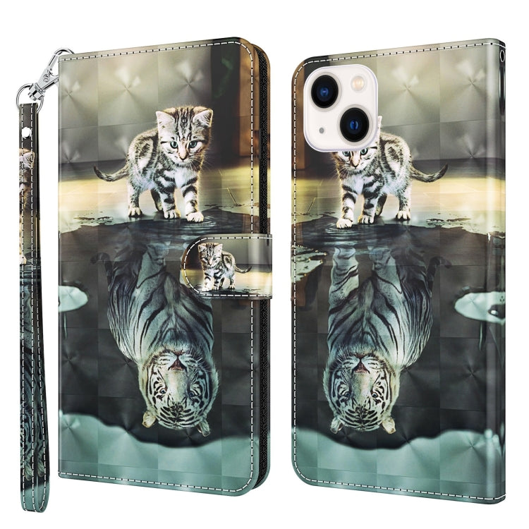 3D Painting Pattern Flip Leather Phone Case, For iPhone 14, For iPhone 14 Plus, For iPhone 14 Pro, For iPhone 14 Pro Max