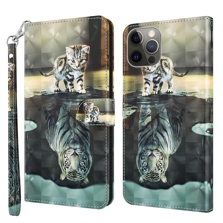 3D Painting Pattern Flip Leather Phone Case, For iPhone 14, For iPhone 14 Plus, For iPhone 14 Pro, For iPhone 14 Pro Max