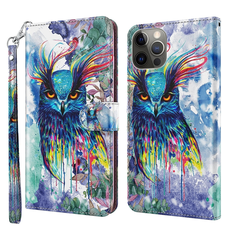 3D Painting Pattern Flip Leather Phone Case, For iPhone 14, For iPhone 14 Plus, For iPhone 14 Pro, For iPhone 14 Pro Max