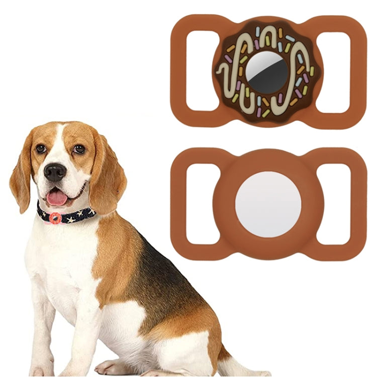 Colar Donut para Animal de Estimação Capa de Silicone Anti-riscos e Anti-choques para AirTag 2ª Geração / AirTag 1ª Geração, 1, 2